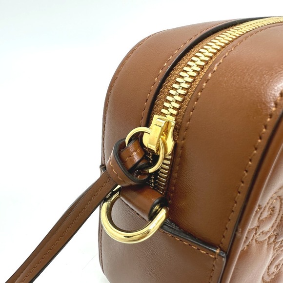 Gucci GG Matelasse Double Crossbody Shoulder Bag Brown Leather - Picture 8 of 15